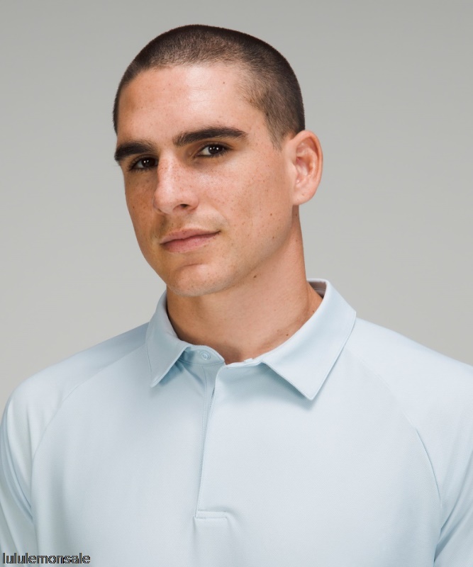 Lululemon Verkauf DELULU746 | Cirrus Blue Stretch Golf Poloshirt
